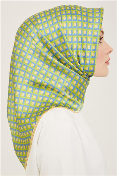 Armine Geometrik Desenli Twill İpek Eşarp 24Ya9109 53 51