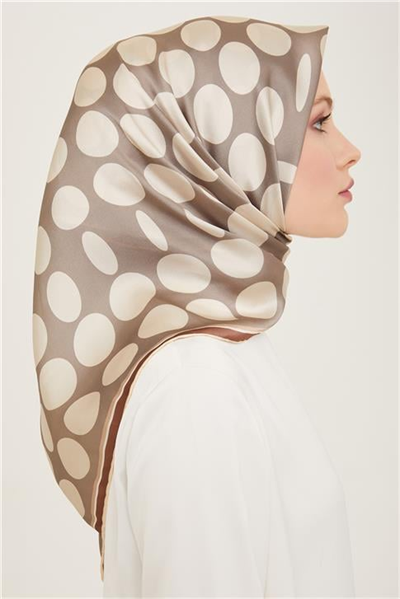 Armine Geometrik Desenli Twill İpek Eşarp 24Ya9156 86 31