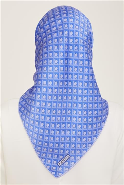 Armine Geometrik Desenli Twill İpek Eşarp 24Ya9109 53 03