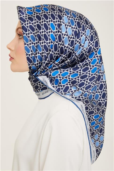 Armine Geometrik Desenli Twill İpek Eşarp 24Ya9144 37 35