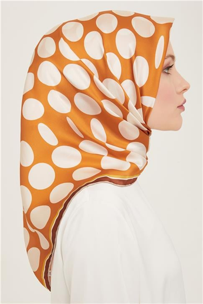 Armine Geometrik Desenli Twill İpek Eşarp 24Ya9156 86 32