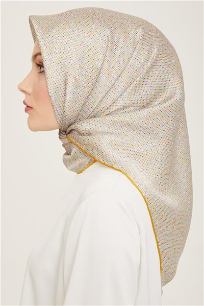 Armine Geometrik Desenli Twill İpek Eşarp 24Ya9113 35 52