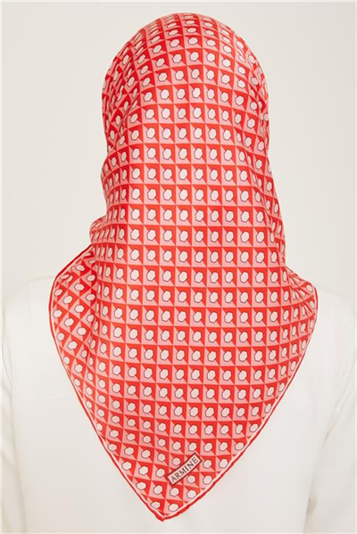 Armine Geometrik Desenli Twill İpek Eşarp 24Ya9109 53 83