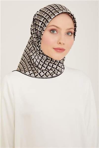 Armine Geometrik Desenli Twill İpek Eşarp 24Ya9109 53 84