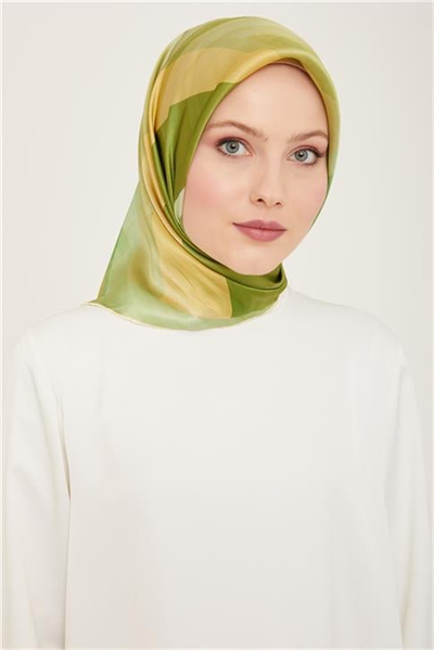 Armine Geometrik Desenli Twill İpek Eşarp 24Ya9137 55 56