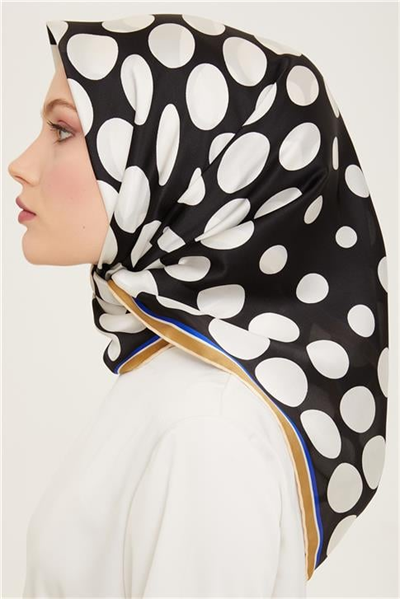 Armine Geometrik Desenli Twill İpek Eşarp 24Ya9156 86 09