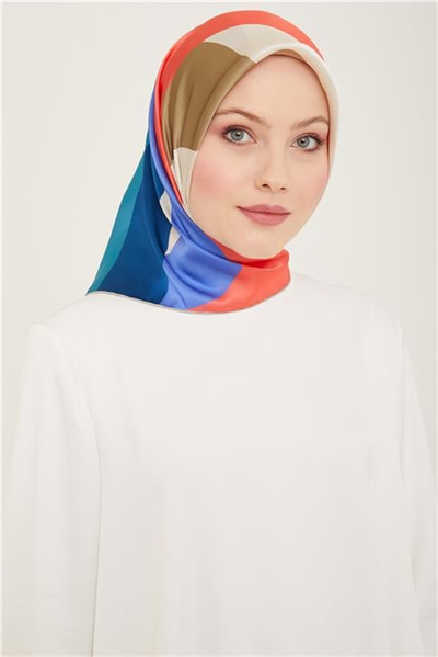 Armine Geometrik Desenli Twill İpek Eşarp 24Ya9148 31 06