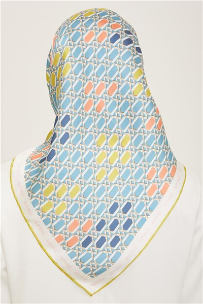 Armine Geometrik Desenli Twill İpek Eşarp 24Ya9144 37 85