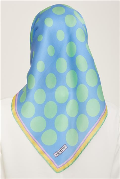 Armine Geometrik Desenli Twill İpek Eşarp 24Ya9156 86 53