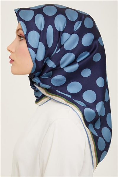 Armine Geometrik Desenli Twill İpek Eşarp 24Ya9156 86 55