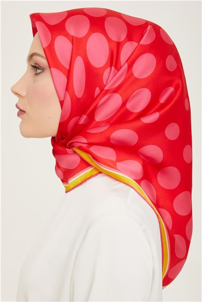 Armine Geometrik Desenli Twill İpek Eşarp 24Ya9156 86 58