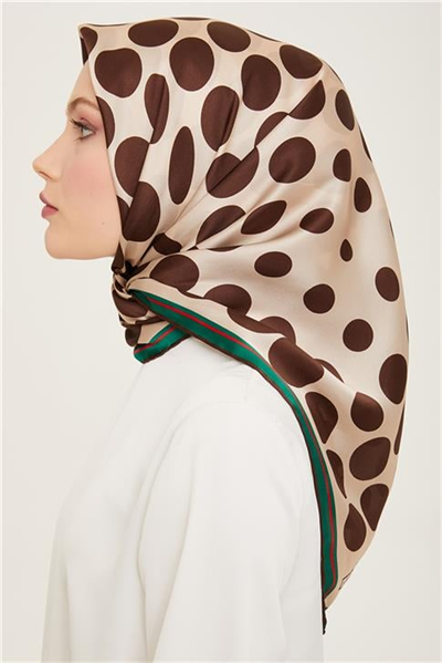 Armine Geometrik Desenli Twill İpek Eşarp 24Ya9156 86 80