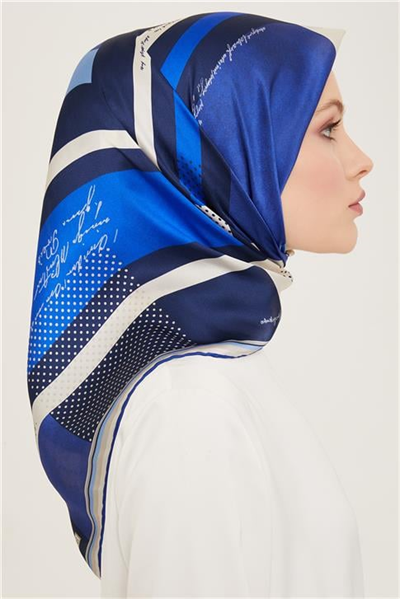 Armine Geometrik Desenli Twill İpek Eşarp 24Ya9138 2 80