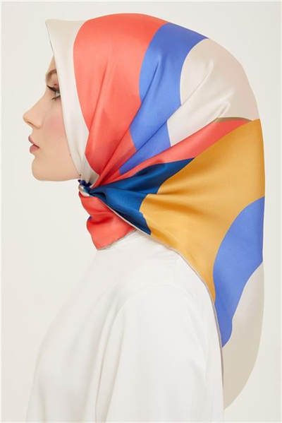 Armine Geometrik Desenli Twill İpek Eşarp 24Ya9148 31 06