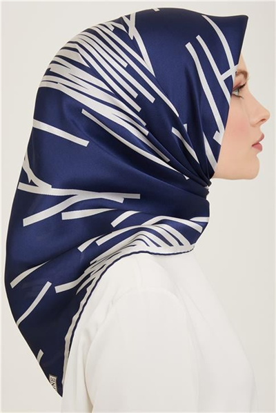 Armine Geometrik Desenli Twill İpek Eşarp 24Ya9157 52