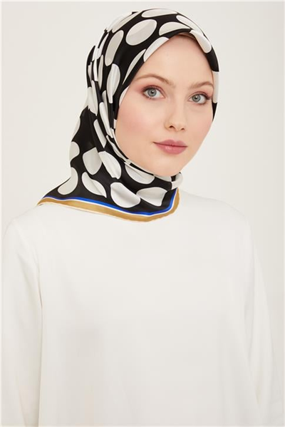 Armine Geometrik Desenli Twill İpek Eşarp 24Ya9156 86 09
