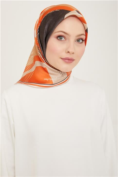 Armine Geometrik Desenli Twill İpek Eşarp 24Ya9138 2 86