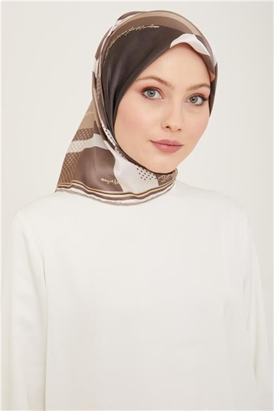 Armine Geometrik Desenli Twill İpek Eşarp 24Ya9138 2 09