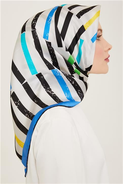 Armine Geometrik Desenli Twill İpek Eşarp 24Ya9101 2 01