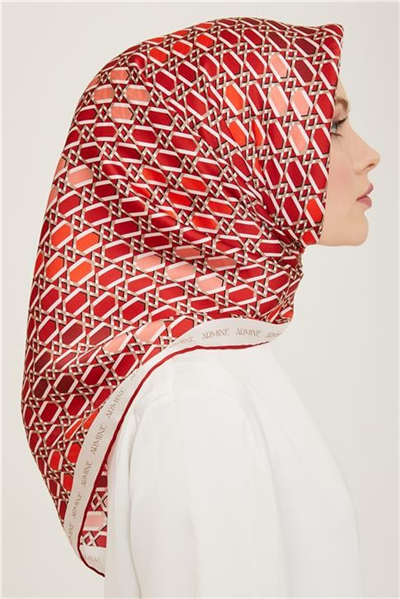 Armine Geometrik Desenli Twill İpek Eşarp 24Ya9144 37 06