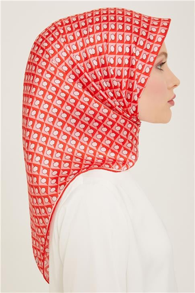 Armine Geometrik Desenli Twill İpek Eşarp 24Ya9109 53 83
