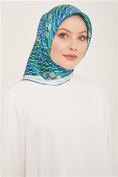 Armine Geometrik Desenli Twill İpek Eşarp 24Ya9144 37 84