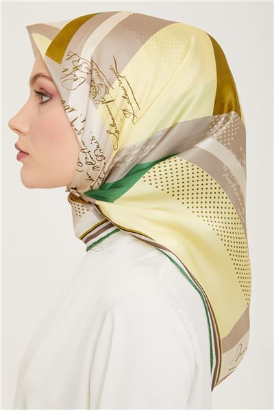 Armine Geometrik Desenli Twill İpek Eşarp 24Ya9138 2 06