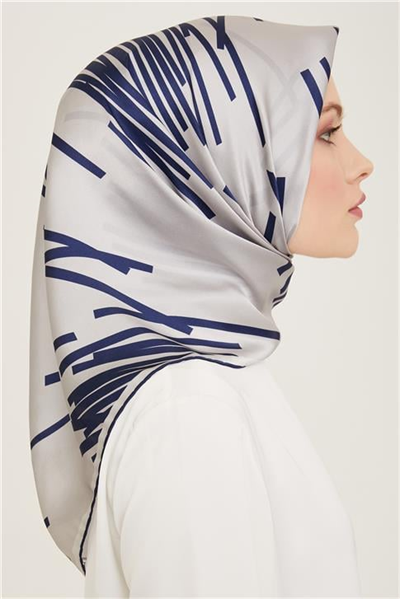 Armine Geometrik Desenli Twill İpek Eşarp 24Ya9157 53