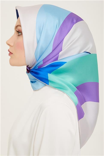 Armine Geometrik Desenli Twill İpek Eşarp 24Ya9148 31 31
