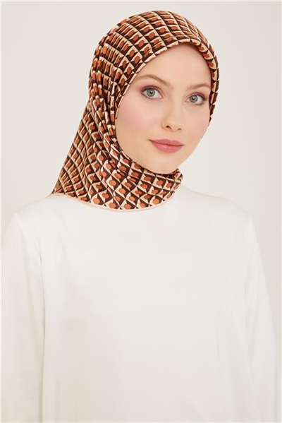 Armine Geometrik Desenli Twill İpek Eşarp 24Ya9109 53 31