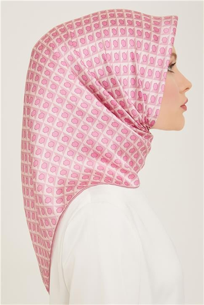 Armine Geometrik Desenli Twill İpek Eşarp 24Ya9109 53 01