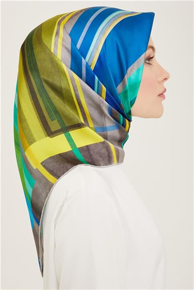 Armine Geometrik Desenli Twill İpek Eşarp 24Ya9147 36 53
