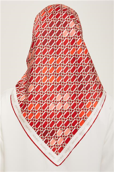 Armine Geometrik Desenli Twill İpek Eşarp 24Ya9144 37 06