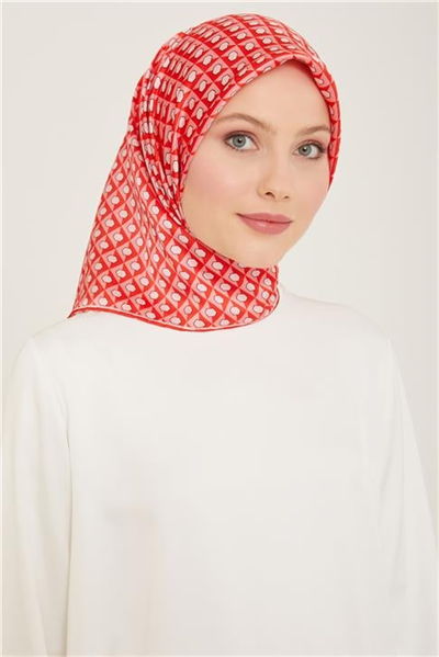 Armine Geometrik Desenli Twill İpek Eşarp 24Ya9109 53 83