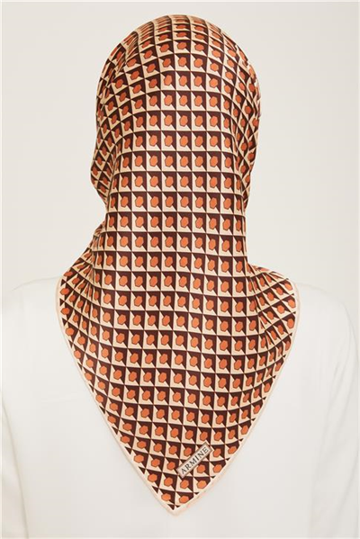 Armine Geometrik Desenli Twill İpek Eşarp 24Ya9109 53 31