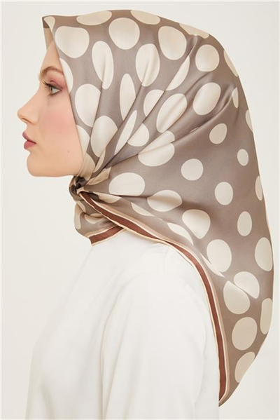 Armine Geometrik Desenli Twill İpek Eşarp 24Ya9156 86 31