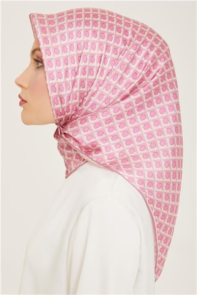 Armine Geometrik Desenli Twill İpek Eşarp 24Ya9109 53 01