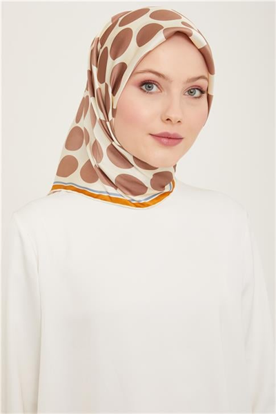 Armine Geometrik Desenli Twill İpek Eşarp 24Ya9156 86 54