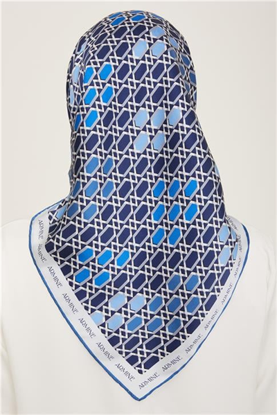 Armine Geometrik Desenli Twill İpek Eşarp 24Ya9144 37 35
