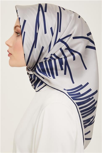 Armine Geometrik Desenli Twill İpek Eşarp 24Ya9157 53