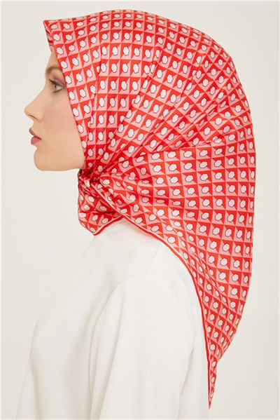 Armine Geometrik Desenli Twill İpek Eşarp 24Ya9109 53 83