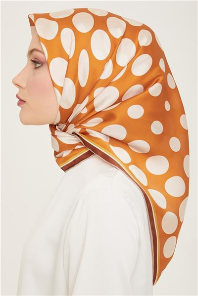 Armine Geometrik Desenli Twill İpek Eşarp 24Ya9156 86 32