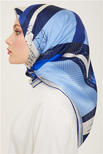 Armine Geometrik Desenli Twill İpek Eşarp 24Ya9138 2 80
