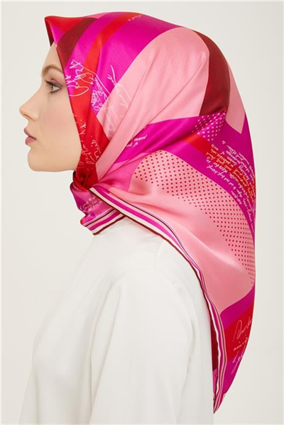 Armine Geometrik Desenli Twill İpek Eşarp 24Ya9138 2 02
