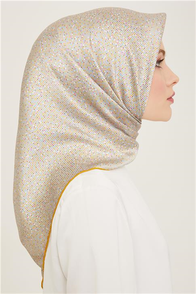 Armine Geometrik Desenli Twill İpek Eşarp 24Ya9113 35 52