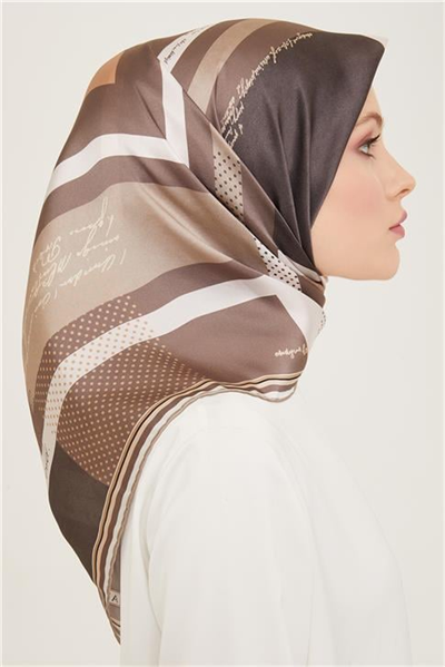 Armine Geometrik Desenli Twill İpek Eşarp 24Ya9138 2 09