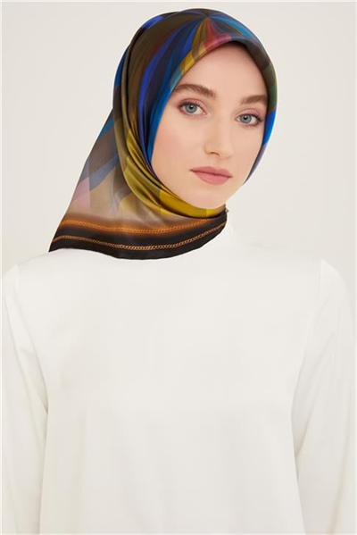 Armine Geometrik Desenli Twill İpek Eşarp 24Ya9113 15