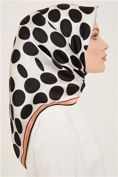 Armine Geometrik Desenli Twill İpek Eşarp 24Ya9156 86 82