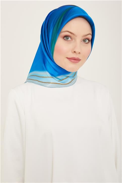 Armine Geometrik Desenli Twill İpek Eşarp 24Ya9113 02