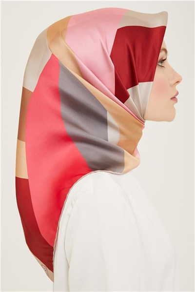 Armine Geometrik Desenli Twill İpek Eşarp 24Ya9148 31 05